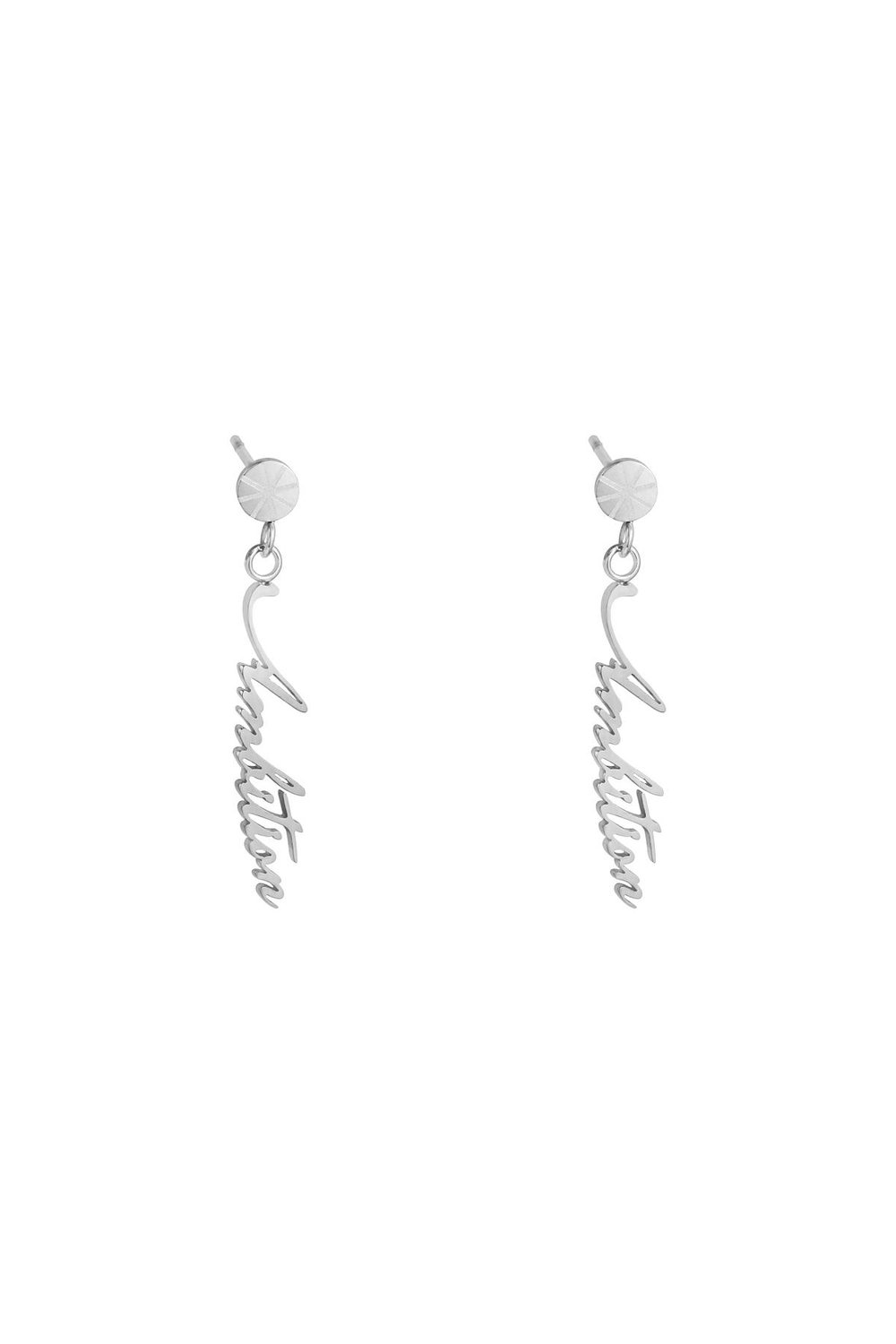Earrings Ambition Silver Color Stainless Steel